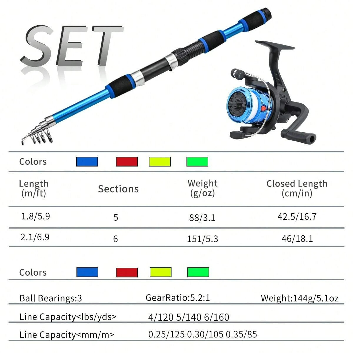 Spinning Fishing Rod and Reel  - Fishing Line Spooler 评论和价格